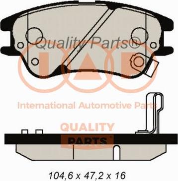 IAP QUALITY PARTS 704-07091 - Kit de plaquettes de frein, frein à disque cwaw.fr