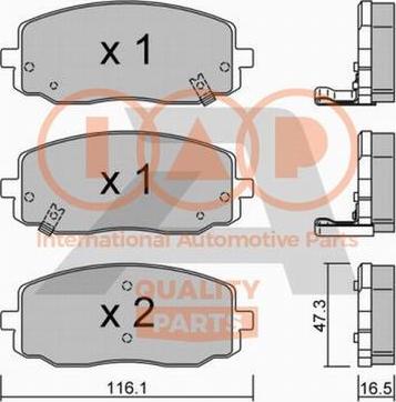 IAP QUALITY PARTS 704-07049P - Kit de plaquettes de frein, frein à disque cwaw.fr