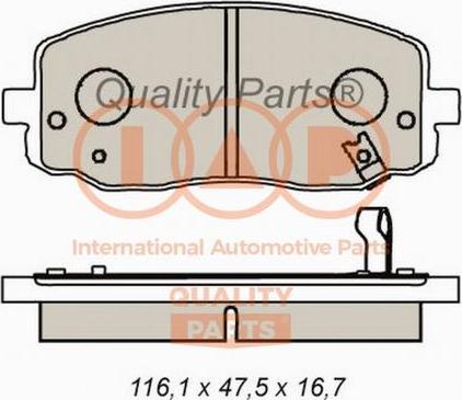 IAP QUALITY PARTS 704-21090 - Kit de plaquettes de frein, frein à disque cwaw.fr