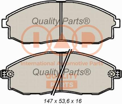 IAP QUALITY PARTS 704-07061 - Kit de plaquettes de frein, frein à disque cwaw.fr