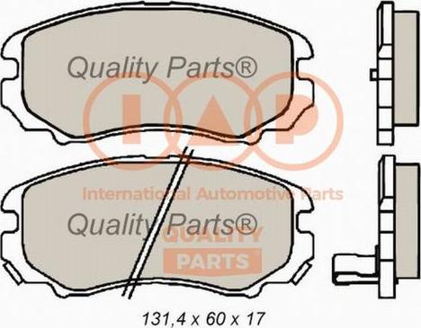 IAP QUALITY PARTS 704-07000X - Kit de plaquettes de frein, frein à disque cwaw.fr