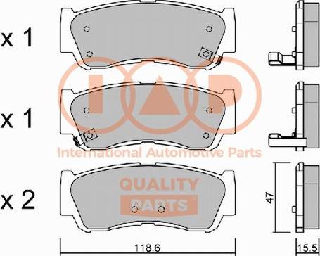 IAP QUALITY PARTS 704-07089P - Kit de plaquettes de frein, frein à disque cwaw.fr