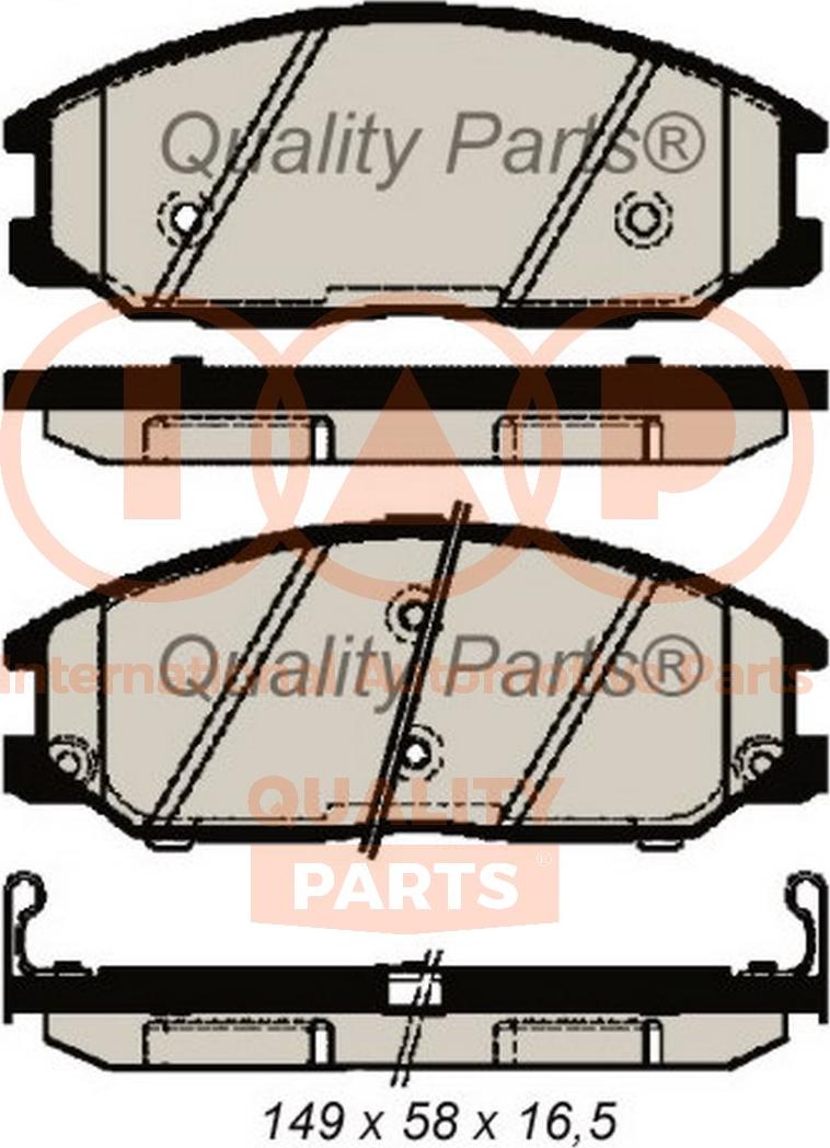 IAP QUALITY PARTS 704-07085G - Kit de plaquettes de frein, frein à disque cwaw.fr