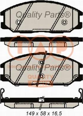 IAP QUALITY PARTS 704-07085 - Kit de plaquettes de frein, frein à disque cwaw.fr