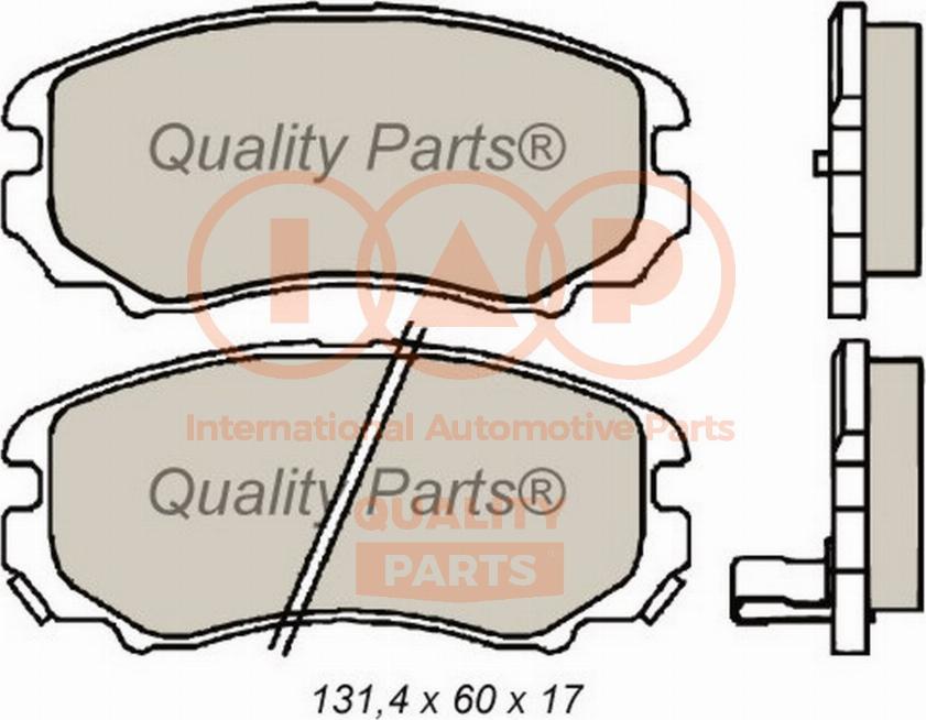 IAP QUALITY PARTS 704-07034G - Kit de plaquettes de frein, frein à disque cwaw.fr