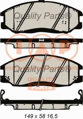 IAP QUALITY PARTS 704-07036 - Kit de plaquettes de frein, frein à disque cwaw.fr