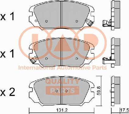 IAP QUALITY PARTS 704-07037P - Kit de plaquettes de frein, frein à disque cwaw.fr