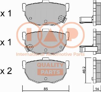 IAP QUALITY PARTS 704-07021P - Kit de plaquettes de frein, frein à disque cwaw.fr