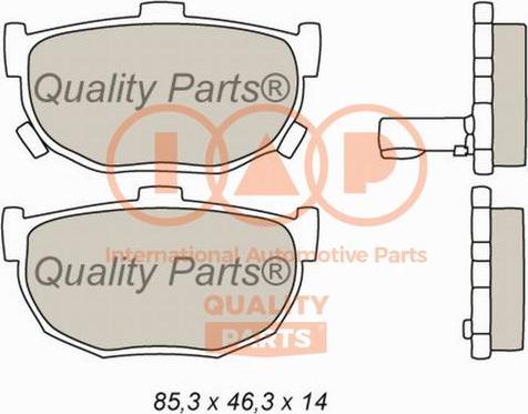 IAP QUALITY PARTS 704-07021 - Kit de plaquettes de frein, frein à disque cwaw.fr