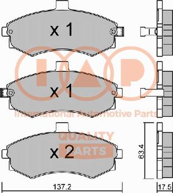 IAP QUALITY PARTS 704-07022P - Kit de plaquettes de frein, frein à disque cwaw.fr