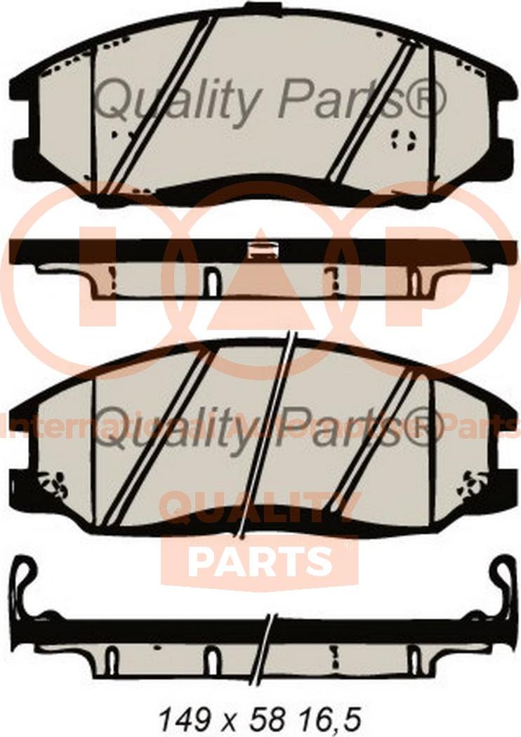 IAP QUALITY PARTS 704-07075G - Kit de plaquettes de frein, frein à disque cwaw.fr