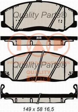 IAP QUALITY PARTS 704-07075X - Kit de plaquettes de frein, frein à disque cwaw.fr