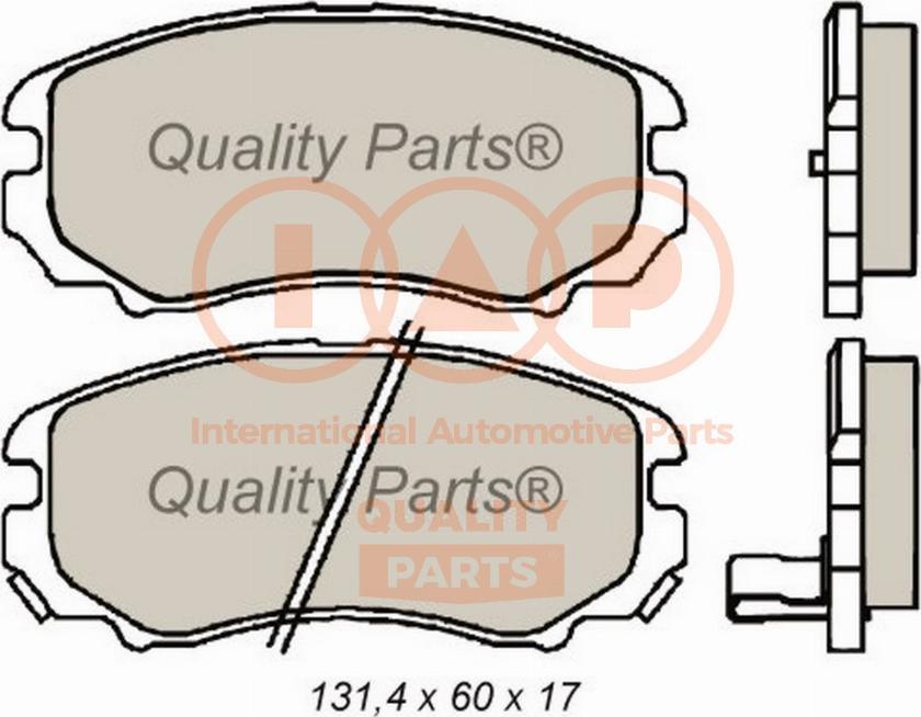 IAP QUALITY PARTS 704-07072G - Kit de plaquettes de frein, frein à disque cwaw.fr