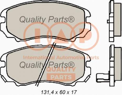 IAP QUALITY PARTS 704-07072X - Kit de plaquettes de frein, frein à disque cwaw.fr