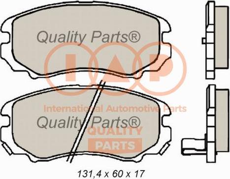 IAP QUALITY PARTS 704-07072 - Kit de plaquettes de frein, frein à disque cwaw.fr