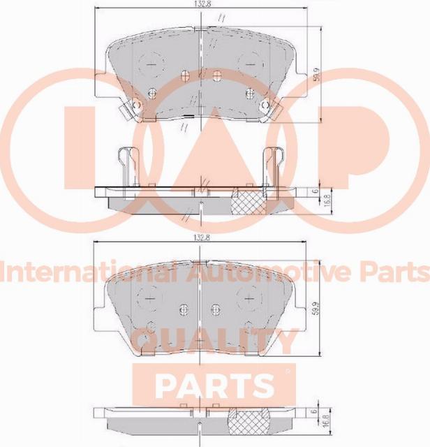 IAP QUALITY PARTS 70407100X - Kit de plaquettes de frein, frein à disque cwaw.fr