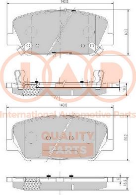 IAP QUALITY PARTS 704-07101 - Kit de plaquettes de frein, frein à disque cwaw.fr