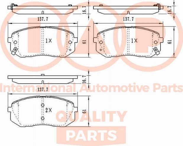 IAP QUALITY PARTS 704-07180 - Kit de plaquettes de frein, frein à disque cwaw.fr