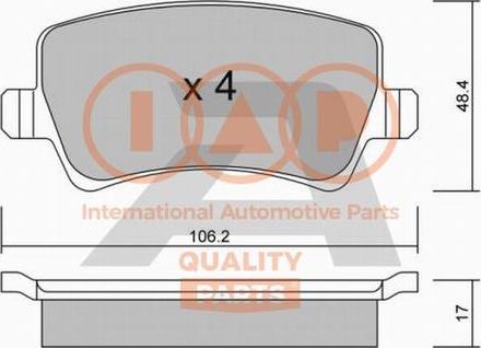 IAP QUALITY PARTS 704-14090P - Kit de plaquettes de frein, frein à disque cwaw.fr