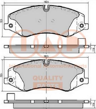 IAP QUALITY PARTS 704-14080 - Kit de plaquettes de frein, frein à disque cwaw.fr