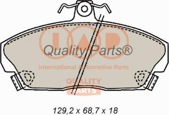 IAP QUALITY PARTS 704-14070 - Kit de plaquettes de frein, frein à disque cwaw.fr