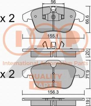 IAP QUALITY PARTS 704-14072P - Kit de plaquettes de frein, frein à disque cwaw.fr