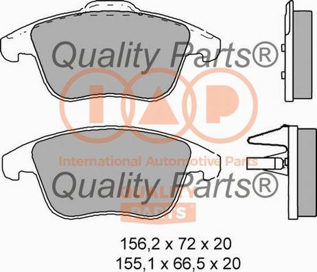 IAP QUALITY PARTS 704-14072X - Kit de plaquettes de frein, frein à disque cwaw.fr