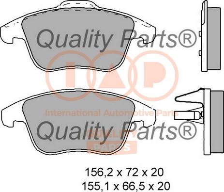 IAP QUALITY PARTS 704-14072 - Kit de plaquettes de frein, frein à disque cwaw.fr