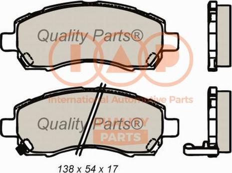 IAP QUALITY PARTS 704-15031 - Kit de plaquettes de frein, frein à disque cwaw.fr