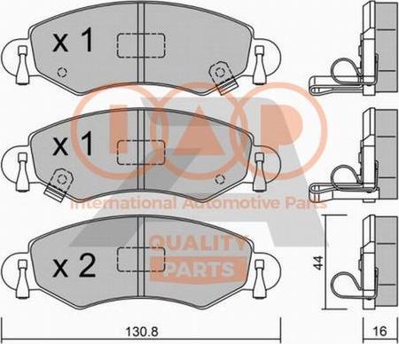 IAP QUALITY PARTS 704-16097P - Kit de plaquettes de frein, frein à disque cwaw.fr