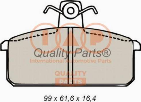 IAP QUALITY PARTS 704-16040X - Kit de plaquettes de frein, frein à disque cwaw.fr