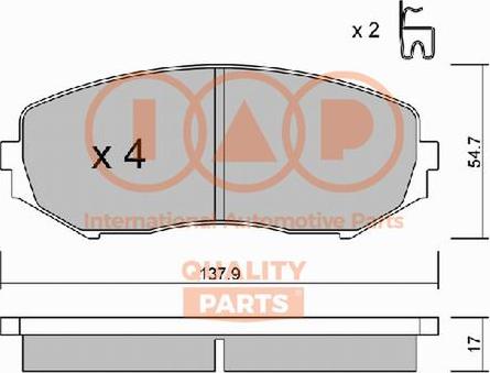 IAP QUALITY PARTS 704-16057P - Kit de plaquettes de frein, frein à disque cwaw.fr