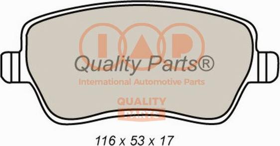 IAP QUALITY PARTS 704-16066P - Kit de plaquettes de frein, frein à disque cwaw.fr