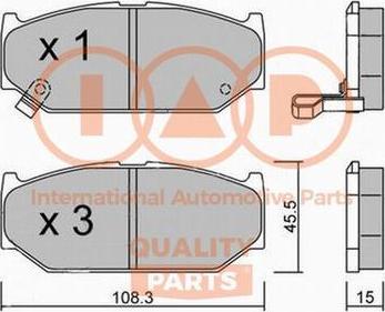 IAP QUALITY PARTS 704-16067P - Kit de plaquettes de frein, frein à disque cwaw.fr