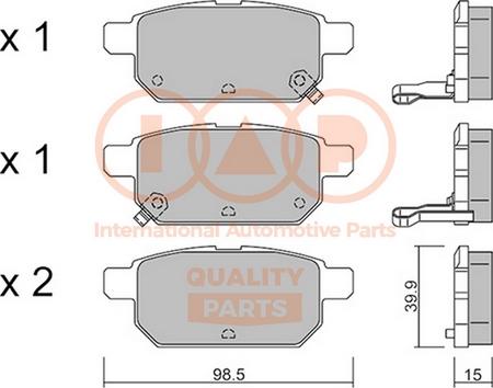 IAP QUALITY PARTS 704-16102P - Kit de plaquettes de frein, frein à disque cwaw.fr