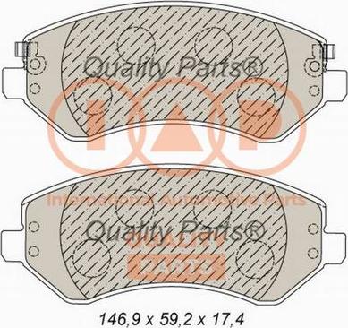 IAP QUALITY PARTS 704-10046X - Kit de plaquettes de frein, frein à disque cwaw.fr