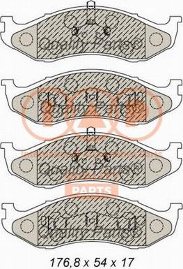 IAP QUALITY PARTS 704-10040P - Kit de plaquettes de frein, frein à disque cwaw.fr