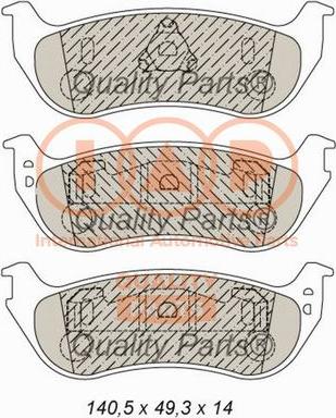 IAP QUALITY PARTS 704-10048X - Kit de plaquettes de frein, frein à disque cwaw.fr