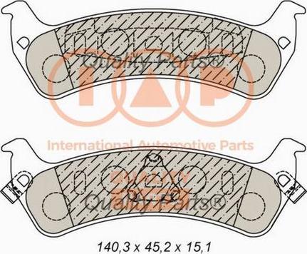 IAP QUALITY PARTS 704-10042X - Kit de plaquettes de frein, frein à disque cwaw.fr