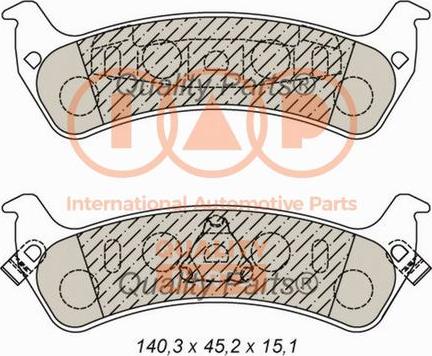 IAP QUALITY PARTS 704-10042 - Kit de plaquettes de frein, frein à disque cwaw.fr