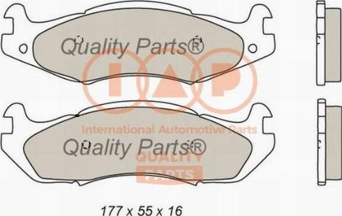 IAP QUALITY PARTS 704-10022X - Kit de plaquettes de frein, frein à disque cwaw.fr