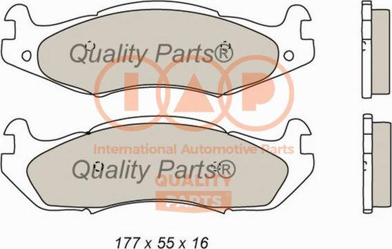 IAP QUALITY PARTS 704-10022 - Kit de plaquettes de frein, frein à disque cwaw.fr