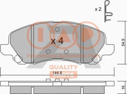 IAP QUALITY PARTS 704-12093P - Kit de plaquettes de frein, frein à disque cwaw.fr