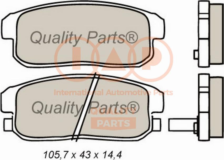 IAP QUALITY PARTS 704-11041P - Kit de plaquettes de frein, frein à disque cwaw.fr