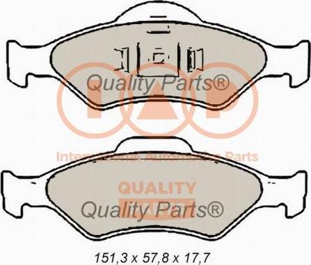 IAP QUALITY PARTS 704-11082X - Kit de plaquettes de frein, frein à disque cwaw.fr