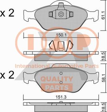 IAP QUALITY PARTS 704-11028P - Kit de plaquettes de frein, frein à disque cwaw.fr