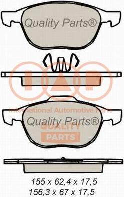 IAP QUALITY PARTS 704-11027X - Kit de plaquettes de frein, frein à disque cwaw.fr