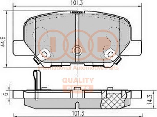 IAP QUALITY PARTS 704-11151 - Kit de plaquettes de frein, frein à disque cwaw.fr