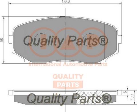 IAP QUALITY PARTS 704-11100 - Kit de plaquettes de frein, frein à disque cwaw.fr