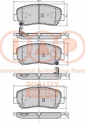 IAP QUALITY PARTS 704-11110X - Kit de plaquettes de frein, frein à disque cwaw.fr